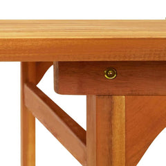 Garden Dining Table Solid Acacia Wood 220 x 90 x 75 cm