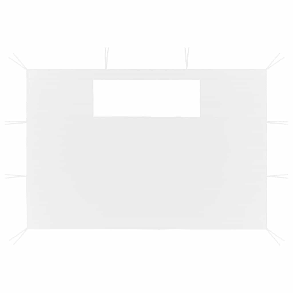 vidaXL Gazebo Sidewalls with Windows 2 pcs White 2