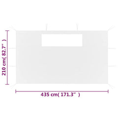 vidaXL Gazebo Sidewalls with Windows 2 pcs White 5