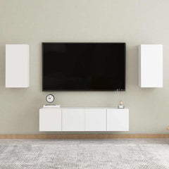 vidaXL TV Cabinet | White | Engineered wood | Small | Wall mounting | TV Cabinet 4