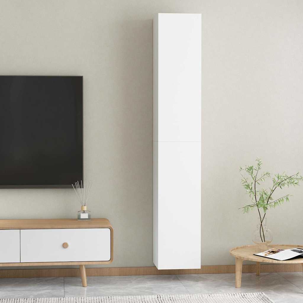 TV Cabinet Set 30.5x30x90 cm Engineered Wood 2 pcs White