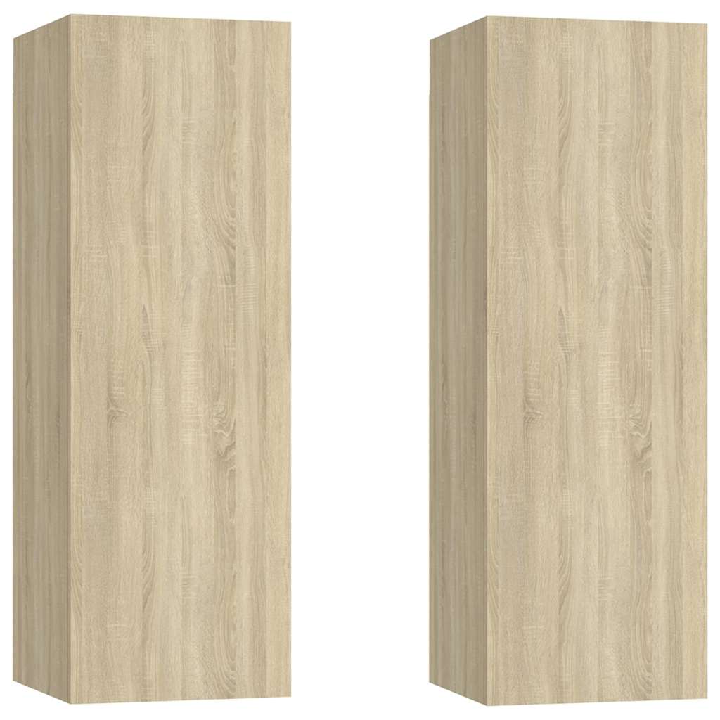 TV Cabinet Set 30.5x30x90 cm Engineered Wood 2 pcs Sonoma oak