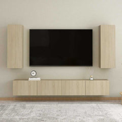 TV Cabinet Set 30.5x30x90 cm Engineered Wood 2 pcs Sonoma oak