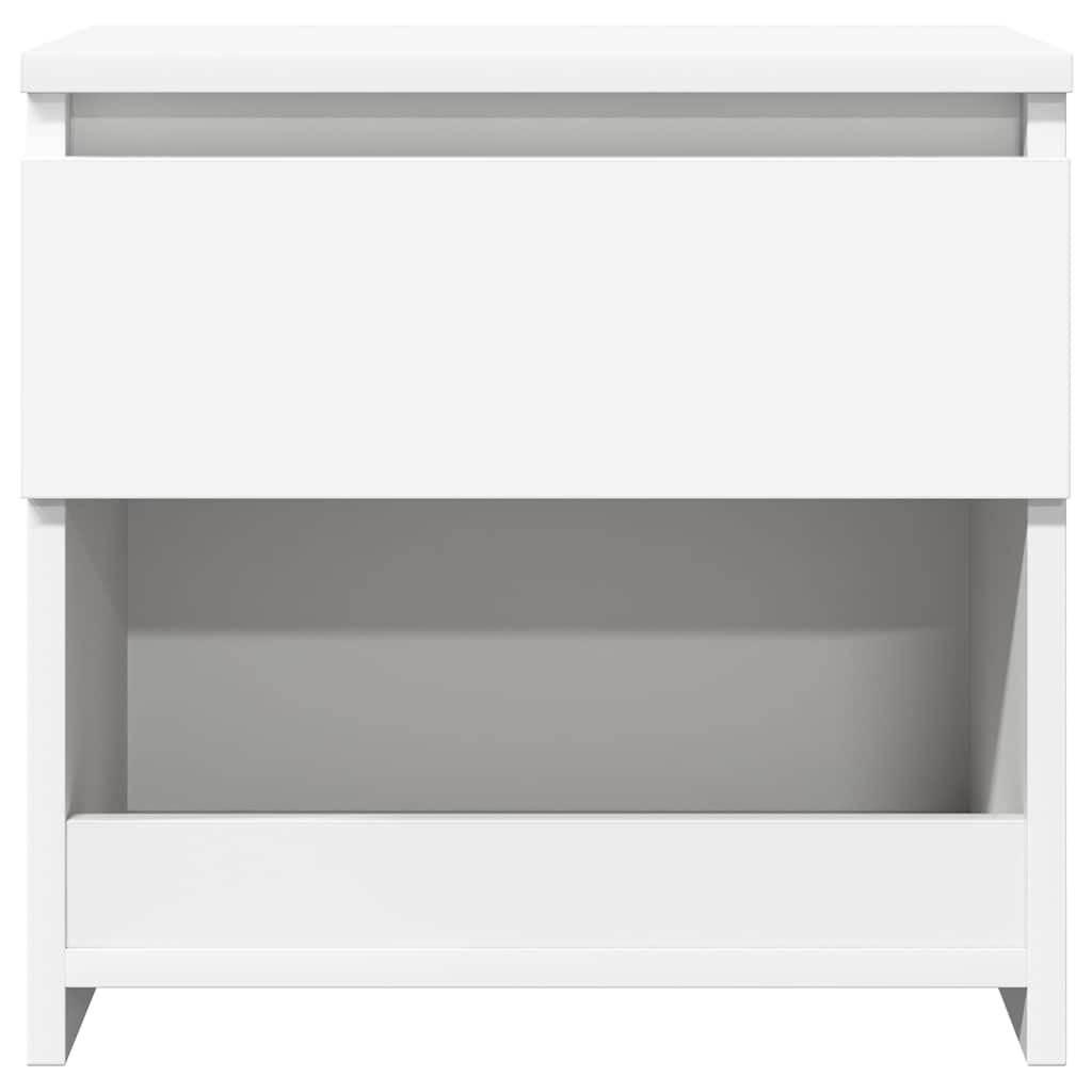 803443 vidaXL Bedside Cabinet White 40x30x39 cm Engineered Wood 4