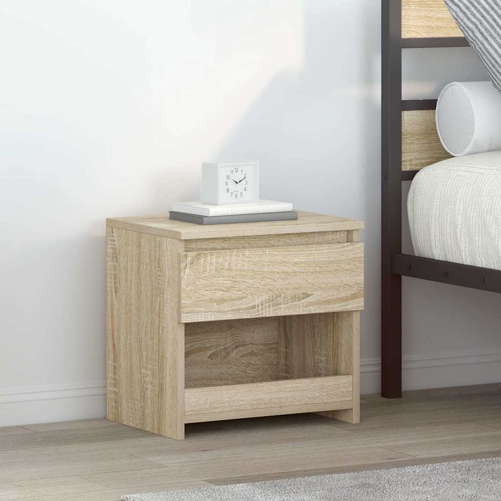 803449 vidaXL Bedside Cabinet Sonoma Oak 40x30x39 cm Engineered Wood 1