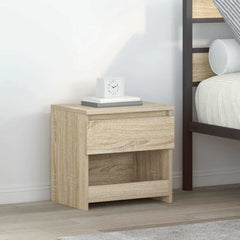 803449 vidaXL Bedside Cabinet Sonoma Oak 40x30x39 cm Engineered Wood 1