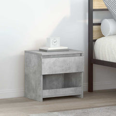 803451 vidaXL Bedside Cabinet Concrete Grey 40x30x39 cm Engineered Wood 1