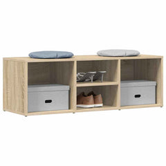 vidaXL Shoe Storage Bench Sonoma Oak 102x35x35 cm Engineered Wood 3