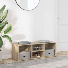 vidaXL Shoe Storage Bench Sonoma Oak 102x35x35 cm Engineered Wood 1