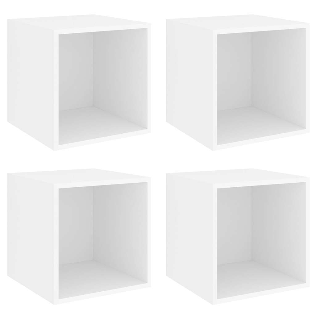 Wall Cabinets 37x37x37 cm Engineered Wood 4 pcs White