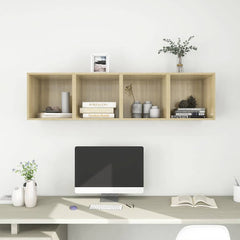 Wall Cabinets 37x37x37 cm Engineered Wood 4 pcs Sonoma oak