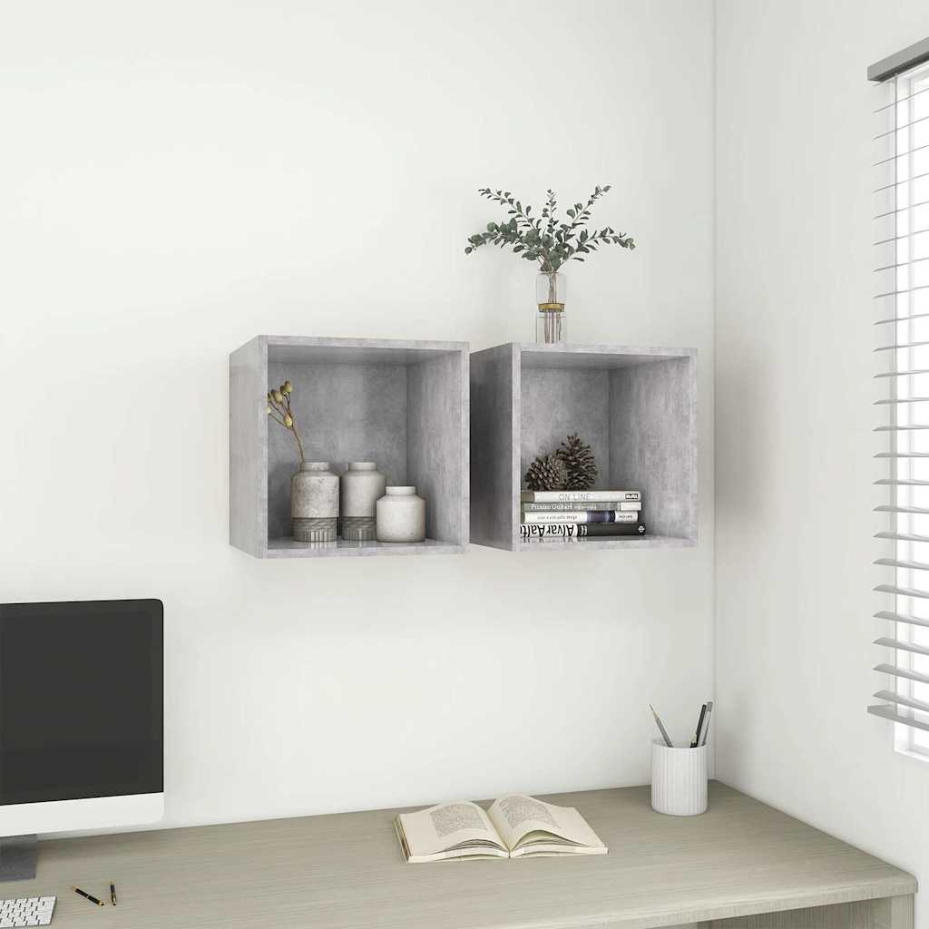 vidaXL Wall Cabinet | Concrete Grey | Engineered wood | 37 cm x 37 cm x 37 cm 6