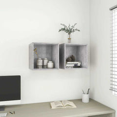 vidaXL Wall Cabinet | Concrete Grey | Engineered wood | 37 cm x 37 cm x 37 cm 6