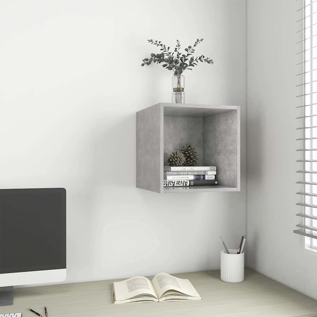 vidaXL Wall Cabinet | Concrete Grey | Engineered wood | 37 cm x 37 cm x 37 cm 1