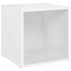 805499 vidaXL 2 Piece TV Cabinet Set White 37x35x37 cm Engineered Wood 5