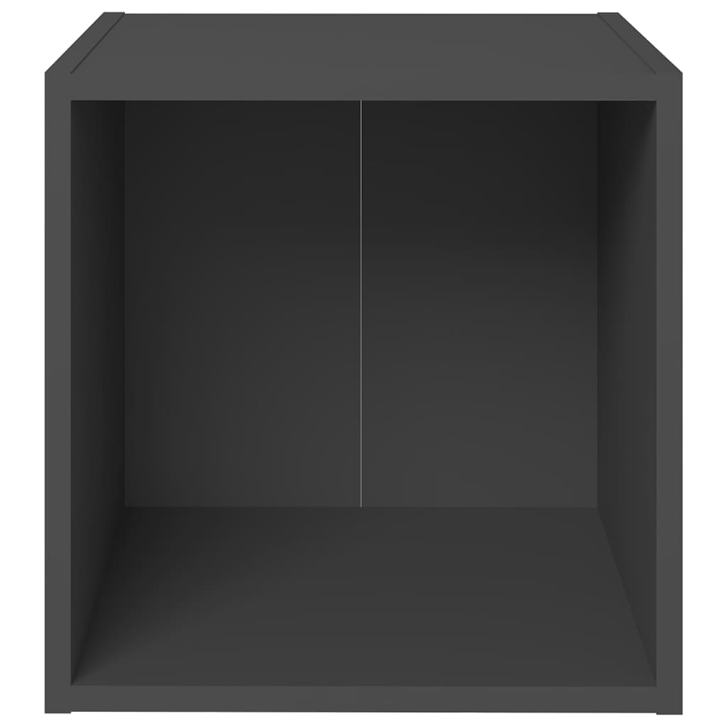 805506 vidaXL 4 Piece TV Cabinet Set Grey 37x35x37 cm Engineered Wood 5
