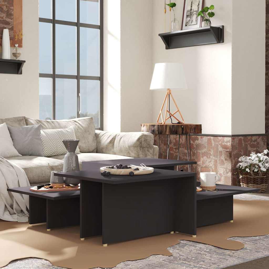 vidaXL Coffee Tables 2 pcs Grey 111.5x50x33 cm Engineered Wood 1