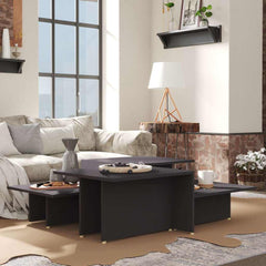 vidaXL Coffee Tables 2 pcs Grey 111.5x50x33 cm Engineered Wood 1