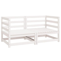 vidaXL Garden Corner Sofas 2 pcs White Solid Wood Pine 2