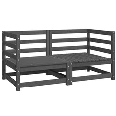 vidaXL Garden Corner Sofas 2 pcs Grey Solid Wood Pine 2