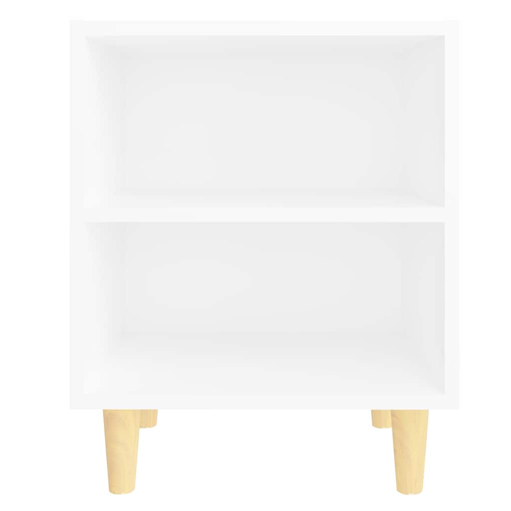 805780 vidaXL Bed Cabinets with Solid Wood Legs 2 pcs White 40x30x50 cm 4
