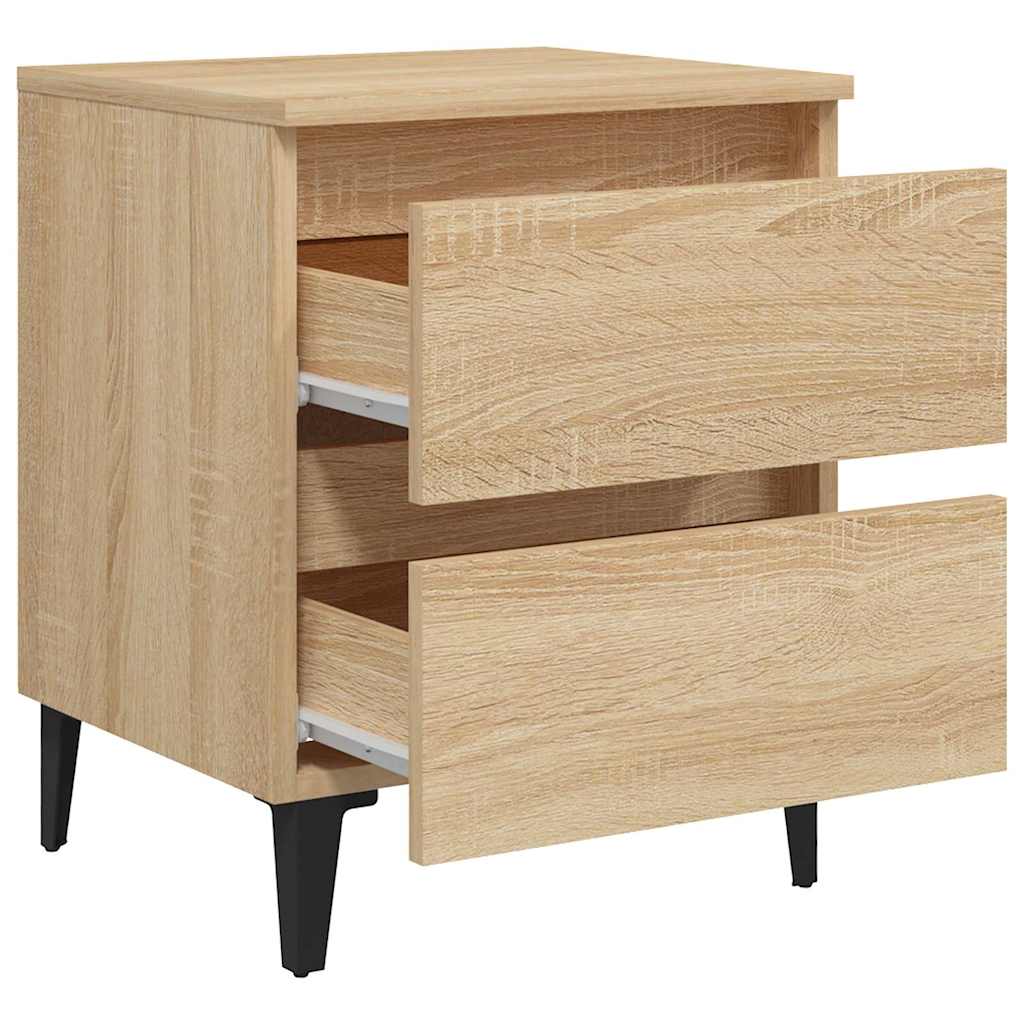 vidaXL Bed Cabinet Sonoma Oak 40x35x50 cm Engineered Wood 5