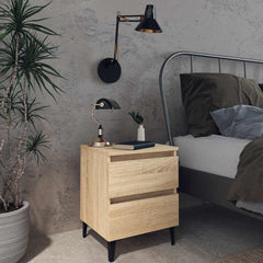 vidaXL Bed Cabinet Sonoma Oak 40x35x50 cm Engineered Wood 1