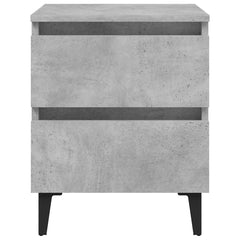 vidaXL Bed Cabinet | Concrete grey | Engineered wood | 40x35x50 cm | Bed Cabinet 3