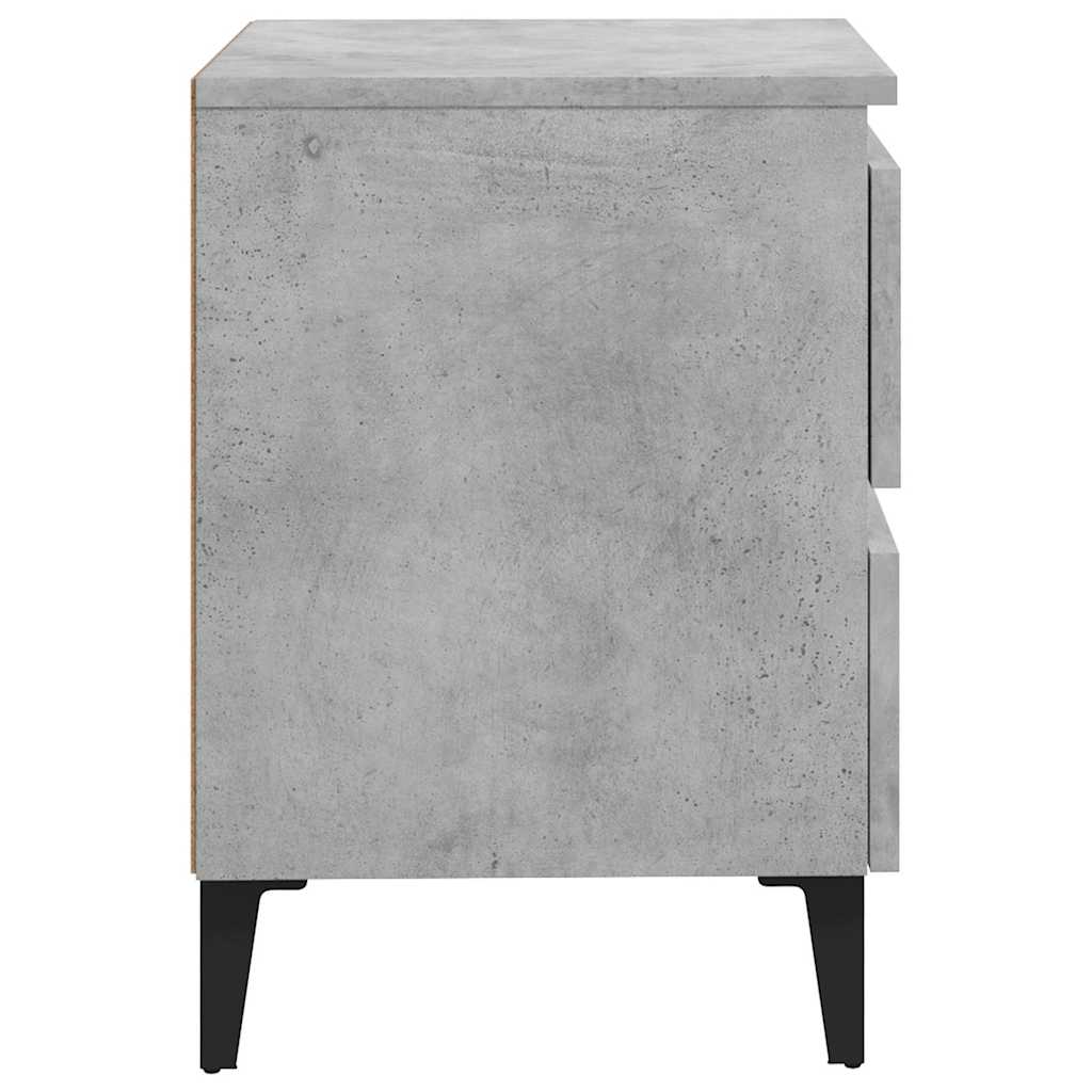 vidaXL Bed Cabinet | Concrete grey | Engineered wood | 40x35x50 cm | Bed Cabinet 4