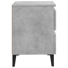 vidaXL Bed Cabinet | Concrete grey | Engineered wood | 40x35x50 cm | Bed Cabinet 4