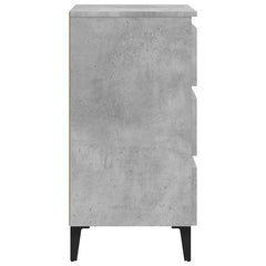 805913 vidaXL Bed Cabinet with Metal Legs Concrete Grey 40x35x69 cm 6