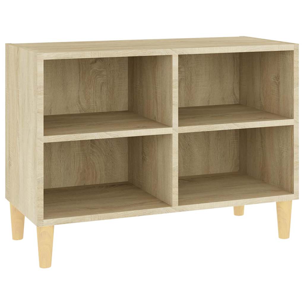 805926 vidaXL TV Cabinet with Solid Wood Legs Sonoma Oak 69,5x30x50 cm 2