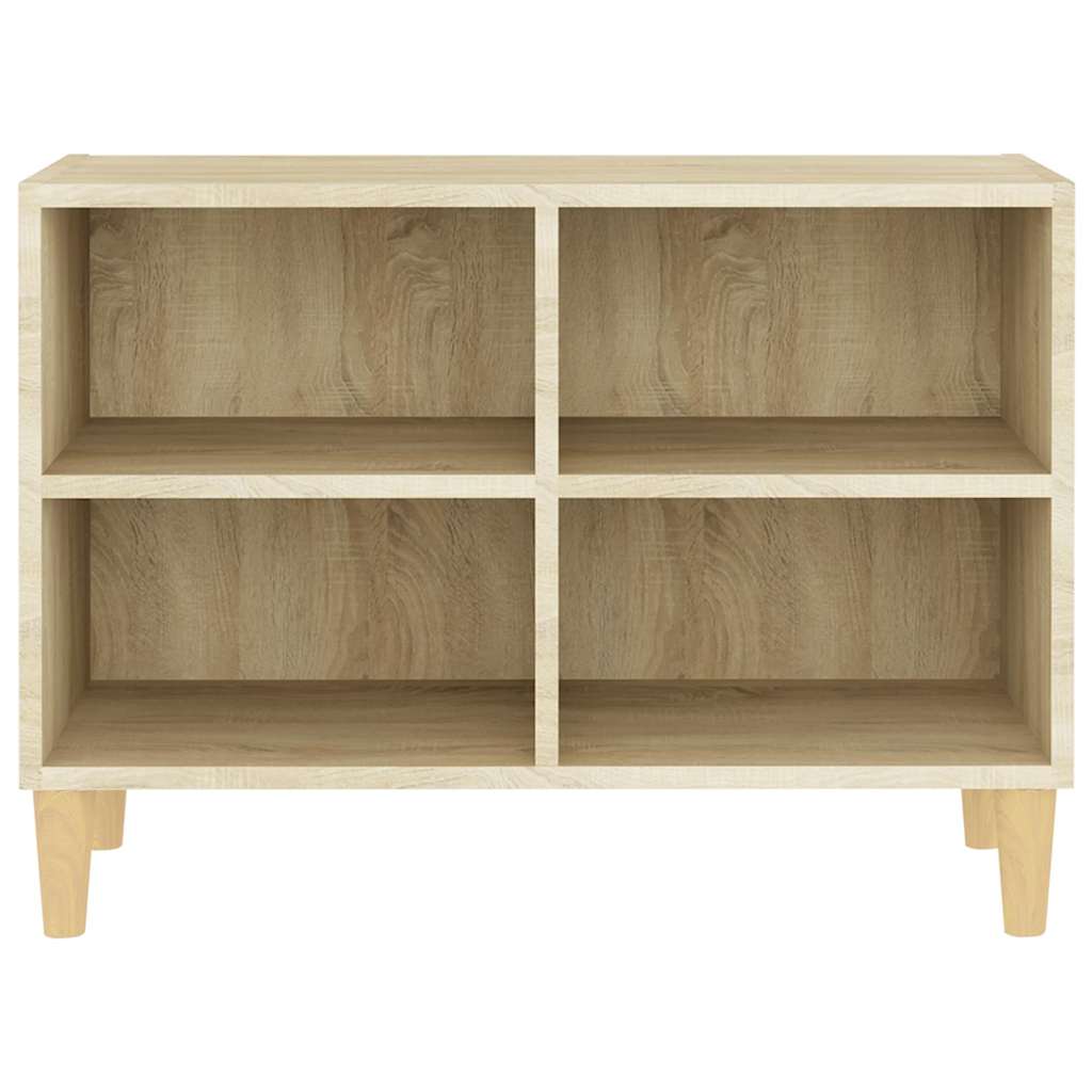 805926 vidaXL TV Cabinet with Solid Wood Legs Sonoma Oak 69,5x30x50 cm 3