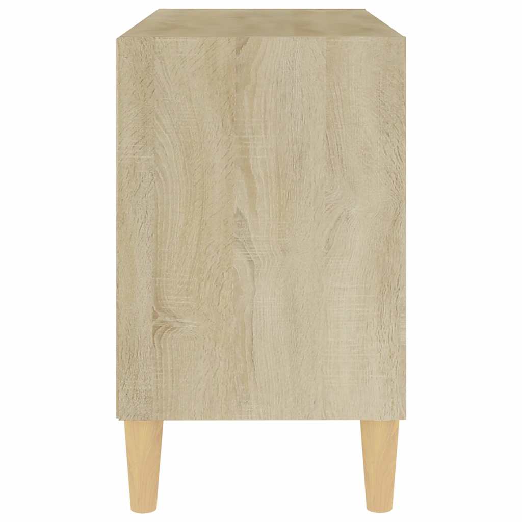 805926 vidaXL TV Cabinet with Solid Wood Legs Sonoma Oak 69,5x30x50 cm 4