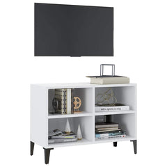 vidaXL Tv Cabinet | White | Engineered wood, Metal | Medium | Tv Cabinet 3