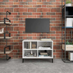 vidaXL Tv Cabinet | White | Engineered wood, Metal | Medium | Tv Cabinet 1
