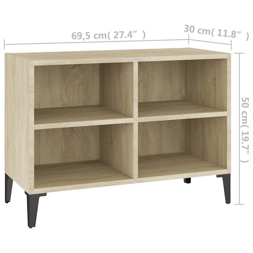 vidaXL TV Cabinet | Sonoma Oak | Engineered Wood | Medium | TV Cabinet 6