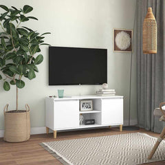 vidaXL TV Cabinet with Solid Wood Legs 103.5x35x50 cm