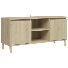 TV Cabinet with Solid Wood Legs