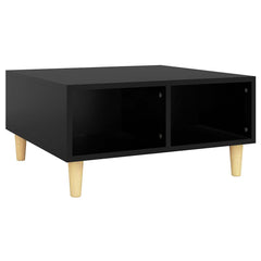 vidaXL Coffee Table | Black | Engineered wood, solid eucalyptus wood | Medium 2