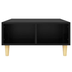vidaXL Coffee Table | Black | Engineered wood, solid eucalyptus wood | Medium 4