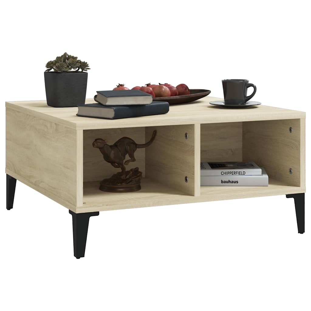 vidaXL Coffee Table | Sonoma Oak | Engineered wood, metal | 60x60 cm 5