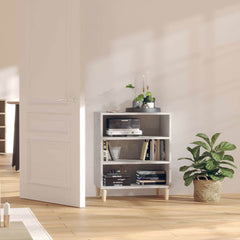 vidaXL Sideboard | Concrete grey | Engineered wood, solid eucalyptus wood 1