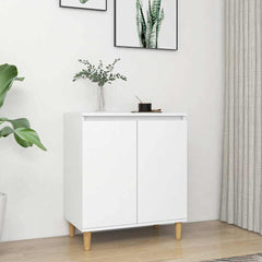 vidaXL Sideboard | White | Engineered wood, MDF, Solid eucalyptus wood 1