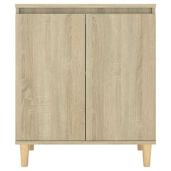 vidaXL Sideboard | Sonoma oak | Engineered wood, MDF, solid eucalyptus wood 5