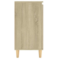 vidaXL Sideboard | Sonoma oak | Engineered wood, MDF, solid eucalyptus wood 6