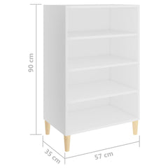 vidaXL Sideboard | White | Engineered wood | 57 x 35 x 90 cm | Sideboard 6