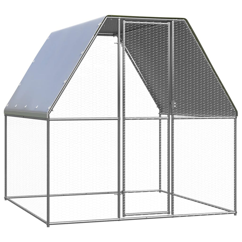 Outdoor Chicken Cage 2x2x2 m Galvanised Steel