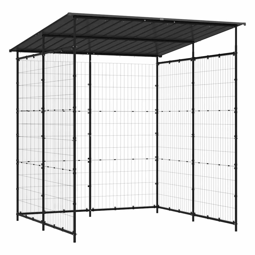 150780 vidaXL Bicycle Shed 190x190x222 cm Steel Black 2
