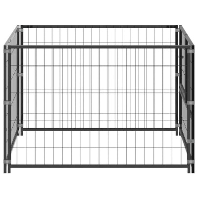 Dog Kennel Black 100x100x70 cm Steel